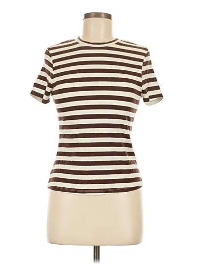 Pre-owned Klassy Network Short Sleeve Turtleneck In Brown