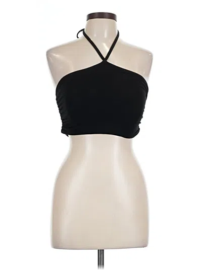 Pre-owned Klassy Network Sleeveless Top Black Halter Neckline Tops