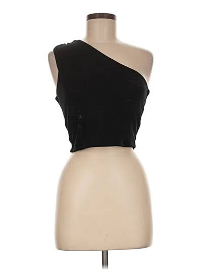 Pre-owned Klassy Network Sleeveless Top Black One Shoulder Neckline Tops