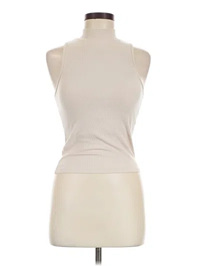 Pre-owned Klassy Network Sleeveless Top Ivory Halter Neckline Tops