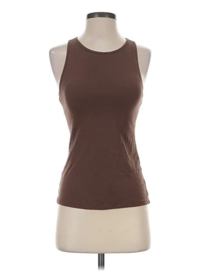 Pre-owned Klassy Network Sleeveless T-shirt In Brown
