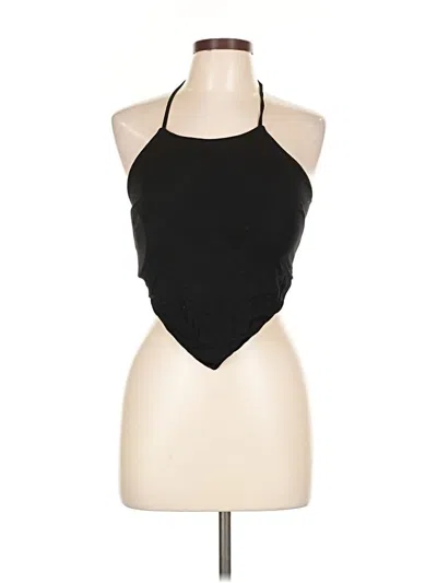 Pre-owned Klassy Network Tank Top Black Halter Neckline Tops