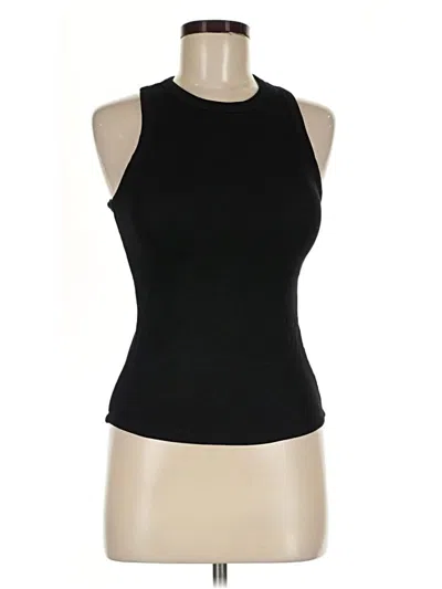 Klassy Network Tank Top Black Halter Neckline Tops