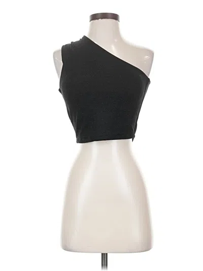Pre-owned Klassy Network Tank Top Black One Shoulder Neckline Tops