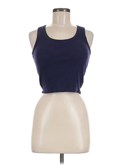Pre-owned Klassy Network Tank Top Blue Halter Neckline Tops