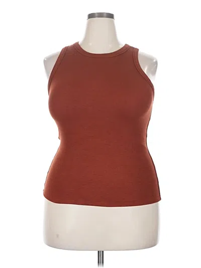 Pre-owned Klassy Network Tank Top Brown Halter Neckline Tops