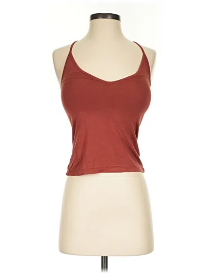 Pre-owned Klassy Network Tank Top Brown Halter Neckline Tops