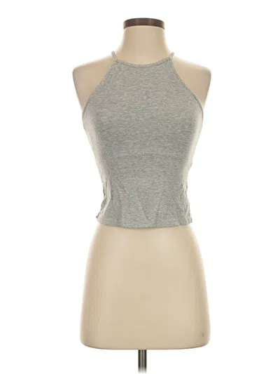 Pre-owned Klassy Network Tank Top Gray Halter Neckline Tops