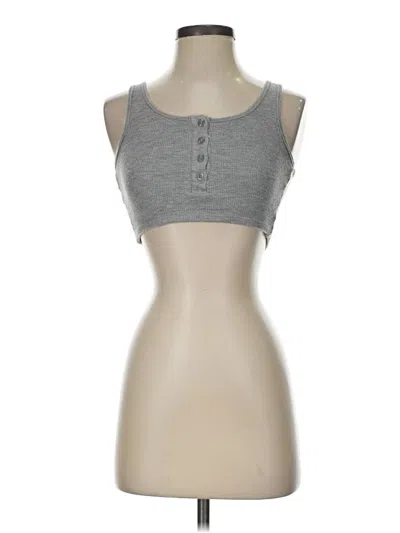 Pre-owned Klassy Network Tank Top Gray Strapless Neckline Tops
