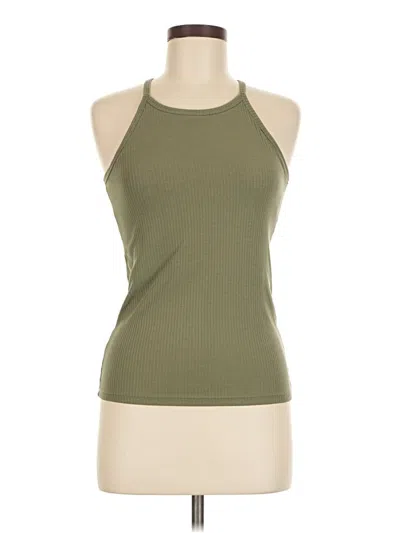 Pre-owned Klassy Network Tank Top Green Halter Neckline Tops