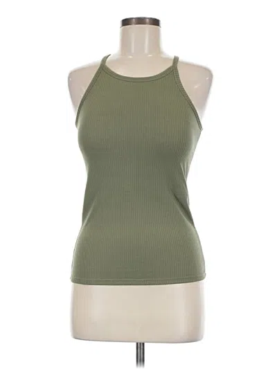 Pre-owned Klassy Network Tank Top Green Halter Neckline Tops
