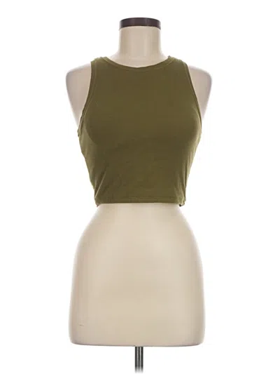 Pre-owned Klassy Network Tank Top Green Halter Neckline Tops