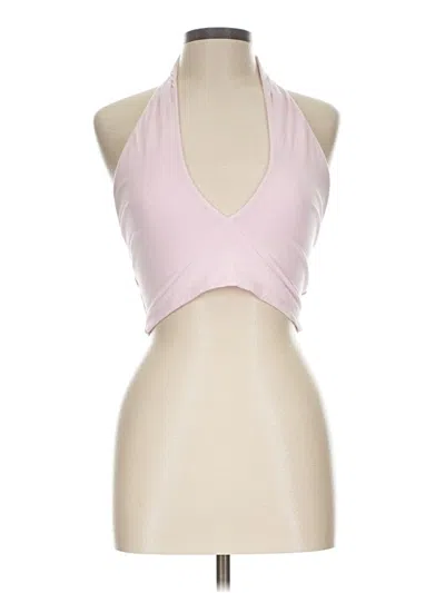 Pre-owned Klassy Network Tank Top Pink Halter Neckline Tops