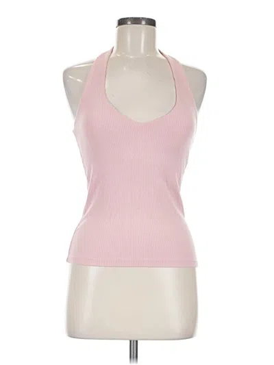 Pre-owned Klassy Network Tank Top Pink Halter Neckline Tops