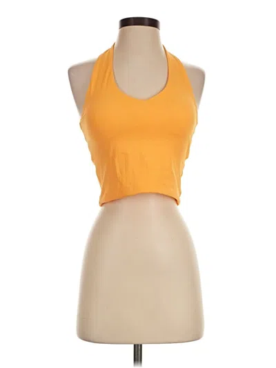 Pre-owned Klassy Network Tank Top Yellow Halter Neckline Tops