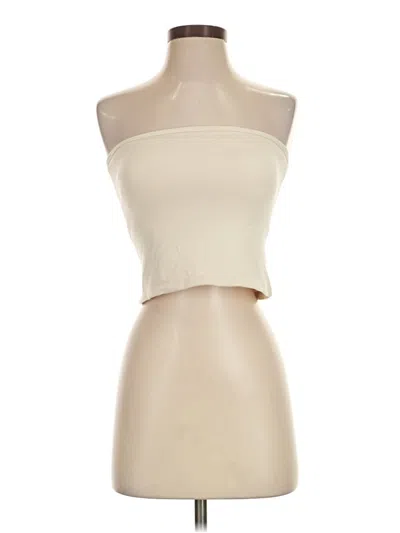 Pre-owned Klassy Network Tube Top Ivory Strapless Neckline Tops