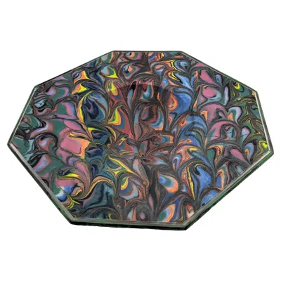 Pre-owned Klaus Moje An Exceptional Studio Glass Fusing Plate By , Made In Canberra In 1988 In Gray