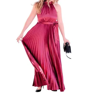 Kld. Signature Charlotte Dress In Wine In Pink