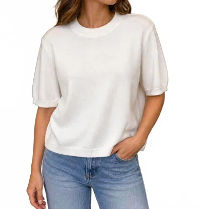 Kld. Signature Crew Neck Sweater In Off White
