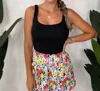 KLD. SIGNATURE DOUBLE LAYER SQUARE NECK TANK IN BLACK