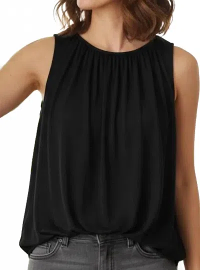 Kld. Signature Double Layered Knit Bubble Top In Black