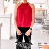 Kld. Signature Elisa Tank In Red In Red