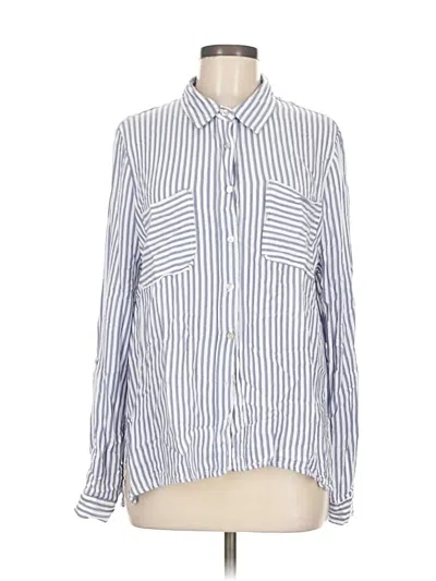 Pre-owned Kld. Signature Long Sleeve Button Down Shirt In Blue