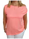 Kld. Signature Perfect Harmony Asymmetrical Top In Peach In Pink