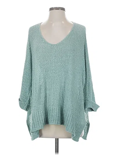 Pre-owned Kld. Signature Pullover Sweater In Teal