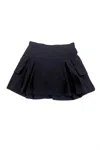Kld. Signature Women's Pleated Details Cargo Skort In Black In Black