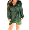 Kld. Signature Sequin Dress In Hunter In Green