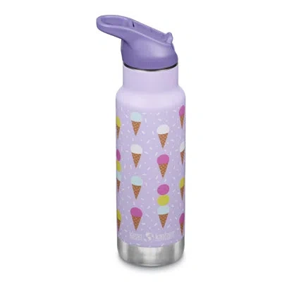 Klean Kanteen Insulated Kid Classic Narrow 12oz (w/ Flip Seal Sport Cap) Ice Cream In Purple