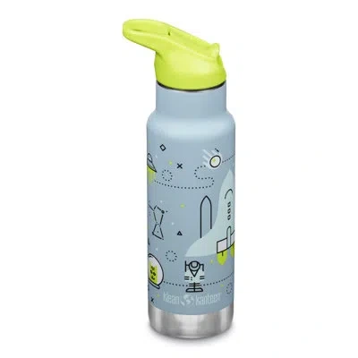 Klean Kanteen Insulated Kid Classic Narrow 12oz (w/ Flip Seal Sport Cap) Launch Plan In Light Blue