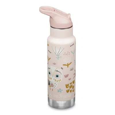 Klean Kanteen Insulated Kid Classic Narrow 12oz (w/ Flip Seal Sport Cap) Owlet In Pink