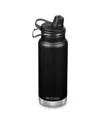 Klean Kanteen Stainless Steel Insulated Tkwide Bottle W Straw Twist Cap 32oz In Black