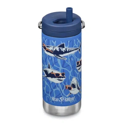 Klean Kanteen Tkwide 12oz (w/ Twist Cap) Sharks In Shades In Blue