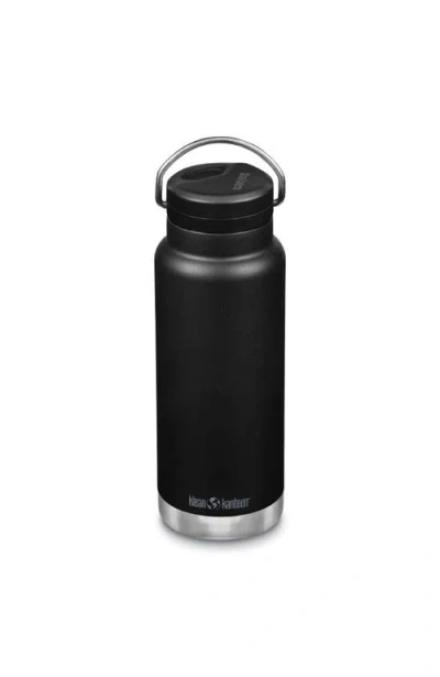Klean Kanteen Tkwide Insulated Water Bottle With Twist Cap In Black