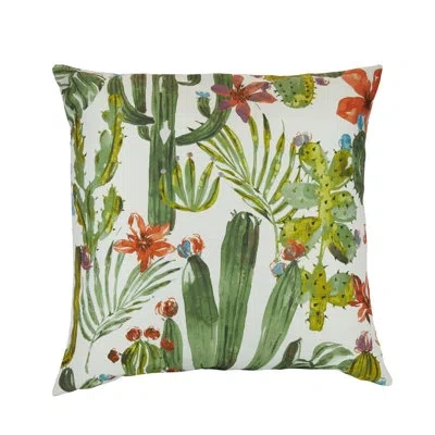 Klear Vu Ivy Jack Decorative Square Throw Pillow Covers 20"x20" Inch, Living Room Bedroom Sofa Couch Cushion, In Cactus,green