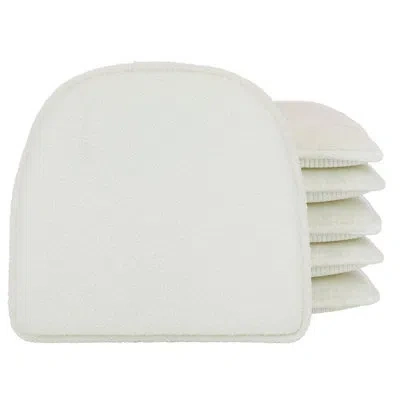 Klear Vu The Gripper Non Slip Chair Cushions, Soft & Comfortable Seat Pads, For Kitchen, Dining Or Office, Fl In White