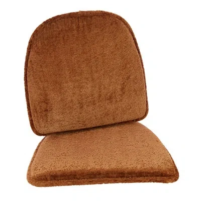 Klear Vu The Gripper Non-slip Plush Designer Dining Kitchen Chair Pads, 15" X 16" X 2", Set Of 6 In Spice