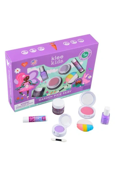 Klee Kids Kids' Garden Pixie Deluxe Mineral Play Makeup Kit In Purple