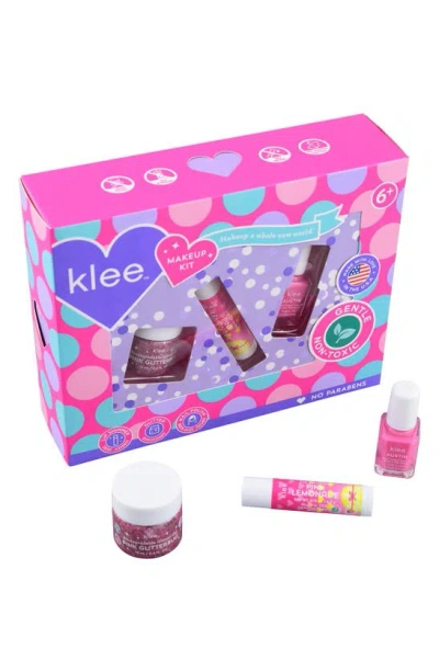 Klee Kids' Pink Sugar Swirls Mineral Makeup Kit In White