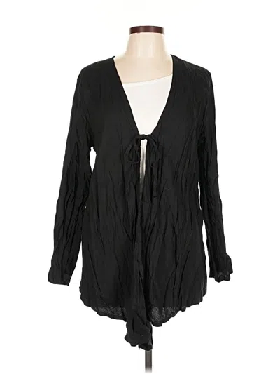 Pre-owned Kleen Long Sleeve Blouse In Black