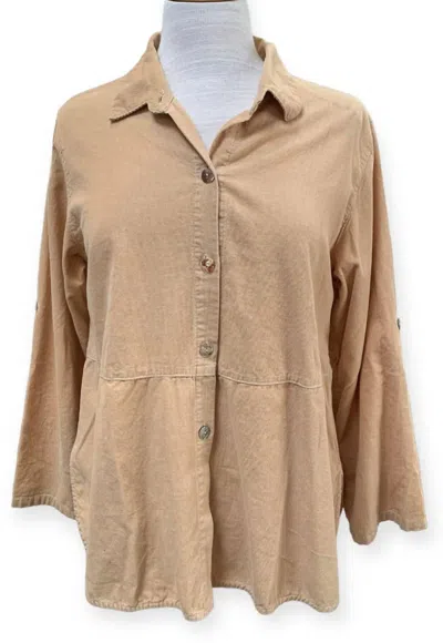 Kleen Women's Mini-corduroy Shirt/jacket In Oat In Brown