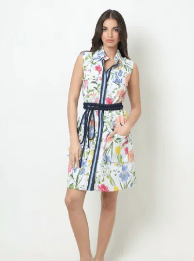 Kleid Colette Mini Dress In White Multi Garden