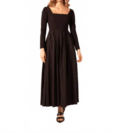 Kleid Galilea Midi Dress In Black In Brown