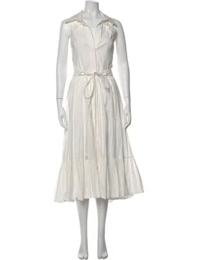 Pre-owned Kleid Midi Length Dress In White