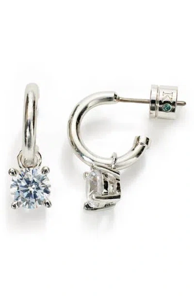 Kleinfeld Cubic Zirconia Drop Huggie Hoop Earrings