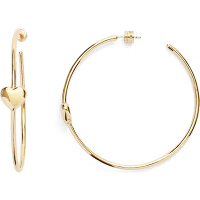 Kleinfeld Heart Hoop Earrings