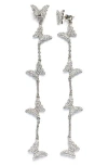 Kleinfeld Pavé Crystal Butterfly Linear Drop Earrings